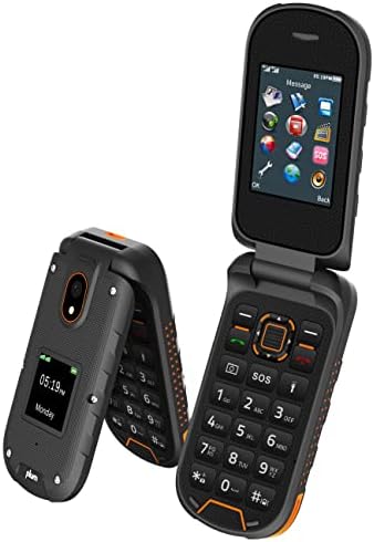 Plum Ram plus 4G volte otključan robusni flip telefon 2022 model att, tmobile, razgovor brzine, celularna potrošača - narandžasta