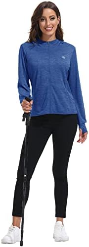 Mofiz ženski puni zip upf 50+ zaštita od sunca kapuljača Lagana kamo planinarska majica dugih rukava tenis uv vrhovi džepovi