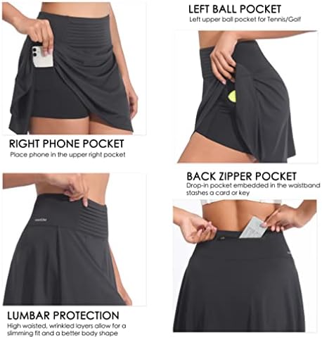 YamxDM teniske suknje za žene sa džepovima ugrađenim golf aktivnim suknje za sportsku teretanu i svakodnevnu