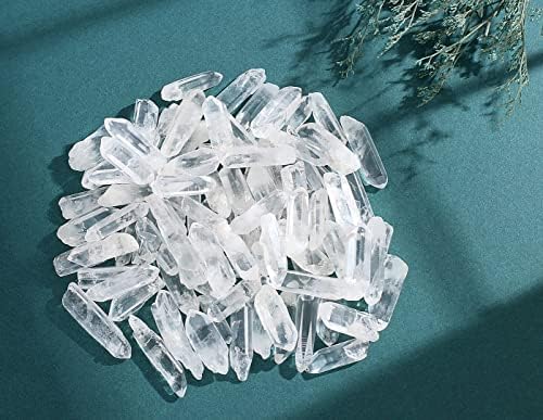 Duqguho Bundle - 2 predmeta: Prirodni nepravilni čistim kvarcnim kristalima Bulk 0.8-1.6 0.22lbs s čistom kvarcnim iscjeljivanjem kristala kamenja postavljeno 0,45 funti