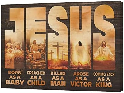 Isus Bog zidna Umjetnost Isus i Janjeći križ slike zidni dekor Krist religiozno platno slikarstvo Print