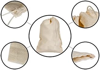 Pamučne muslinske torbe 50 grof žuta dvostruka vučna crta, napravljena sa pamukom u SAD-u