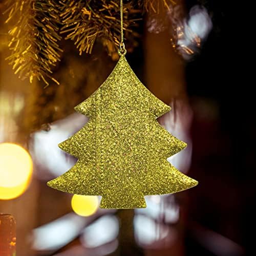 Nekoliko božićni ukrasi postavljeni za Xmas stablo metalni dekor za viseće za božićne ukrase ukrasi dekor zabave rođendan božićne dekorske dječje poklone kristalne lustere perle Garland