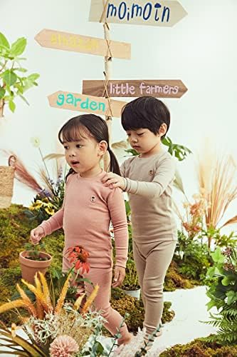 moimoln meki pamuk Modal čvrste djevojčice dječaci dugi rukavi Snug fit Pjs pidžama odjeća za spavanje, 6m-5T