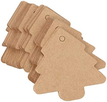 Sewroro Kraft papir poklon oznake sa nizom 50kom božićno drvo poklon oznake poklon Wrap oznake za DIY ukras