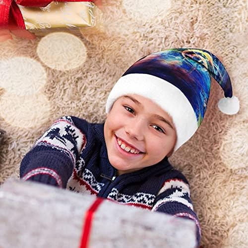 Šareni kolaž sa muzikom bilješke Božić šešir meke pliš Santa kapa Funny Beanie za Božić Nova Godina