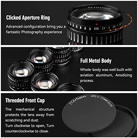 TTArtisan 35mm F0.95 ručni fiksni objektiv veći otvor blende za Fujifilm X nosač XS10 X - A5 X-A7