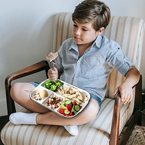 BFU porcija kontrolna ploča 12 inča za zdravu prehranu i bariatrijsku dijetu | Podijeljeni porculan za večeru