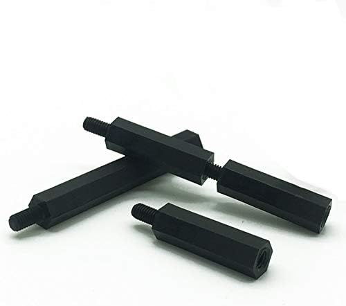 Vijak 30/20 / 10pcs m3l + 6 mm navojni vijak za crnu razmak plastika za PCB matičnu ploču Fiksni najlon Spacer Stub -