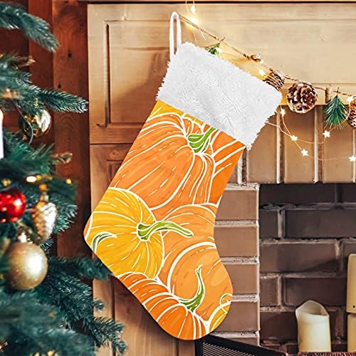Stenour Fall Cartoon bundeve Dan zahvalnosti Velike Xmas Čarape za kamin Božićno stablo Dnevni boravak Viseći čarape Čarape za obiteljski odmor