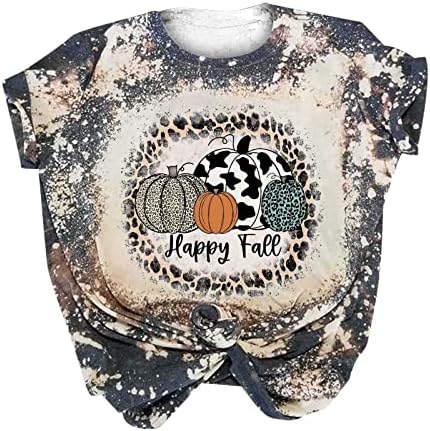Jesen Summer bluza Thirt za ženske kratkih rukava Crewneck Pamuk Grafički festival Dan zahvalnosti Grunch Tie Dye Tee RM