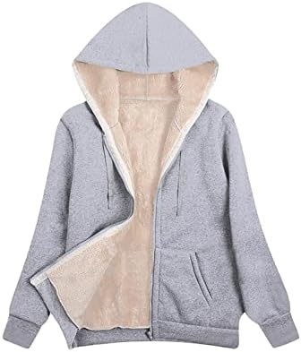 Ticcoy zip up dukseve za žene casual zimska topla sherpa obložena dukserica debela nejasna kaput od jakne od runa