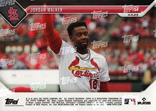 2023 TOPPS sada Baseball 54 Jordan Walker Rookie Card - pogađa 1ST karijera kući
