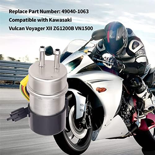 LYARCT 49040-1063 električna pumpa za gorivo 12v Inline 4 žice kompatibilna sa Kawasaki Vulcan Voyager XII ZG1200B VN1500 jezgro benzinske pumpe za motocikle