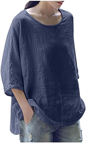 Ženska majica Ljeto jesen 3/4 rukava odjeća Crewneck Capri skromna bluza majica za dame O1 O1