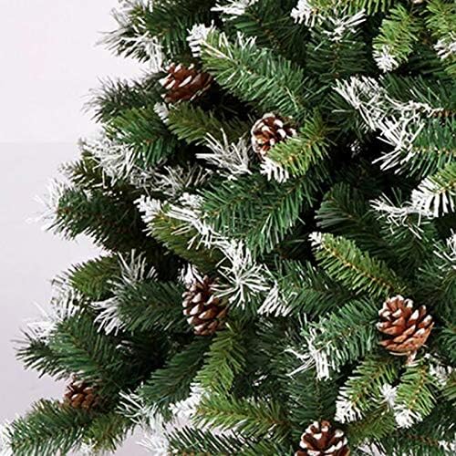 Yumuo Premium Snowflake božićno drvce, šifrirani umjetni borovi borove boje s borovom konusom ukrasima, metalnim