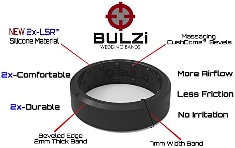 Bulzi vjenčani bendovi, masiranje komfora Fit Premium silikonski prsten sa protokom zraka, muški i ženskim