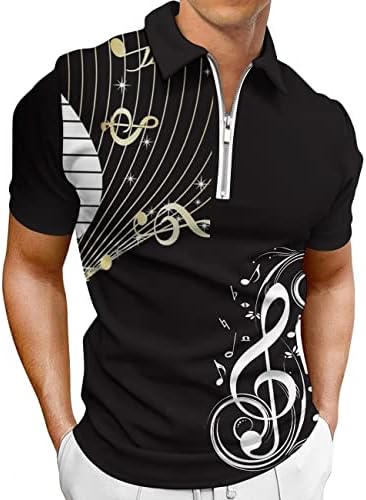 Hodaweisolp muške polovne majice s dugim rukavima, patentni patentni patentni patentni patentni patentni atletski golf tenis majica