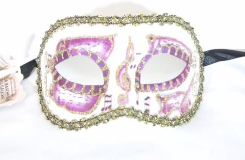 Ljubičasta Kolumbina Pergamena mletanska maskarska maska