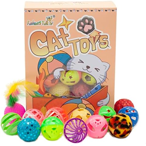 Modni razgovor 40 paketa plastične lopte za mačke igračke rešetkaste lopte sa zvonom Jingle Bulk Kitten Toy, boja poklon kutije varira