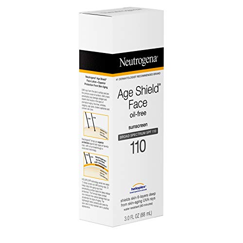 Neutrogena Age Shield losion za sunčanje za lice sa širokim spektrom SPF 110, bez ulja & amp; nekomedogena hidratantna krema za sunčanje za sprečavanje znakova starenja, 3 fl. oz
