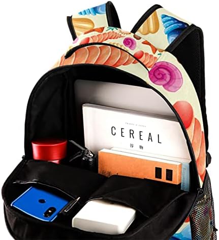 Seashells Starfish Conch šareni ruksak za Laptop sa više džepova za djevojčicu, torba za Putni rad