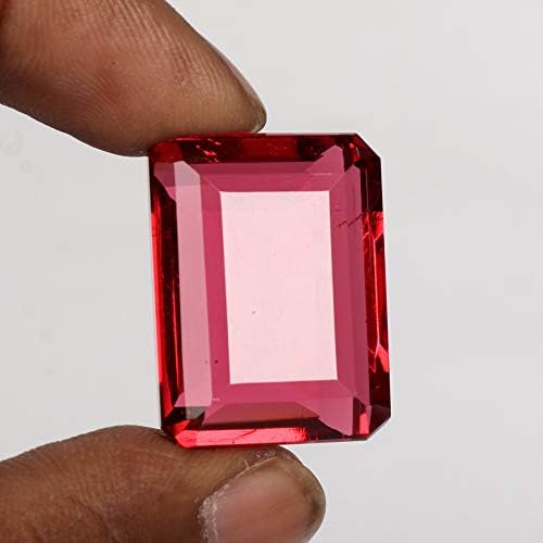 REAL-GEMS 97.10 Ct Pink turmalin Smaragd u obliku ljekovitog kristala