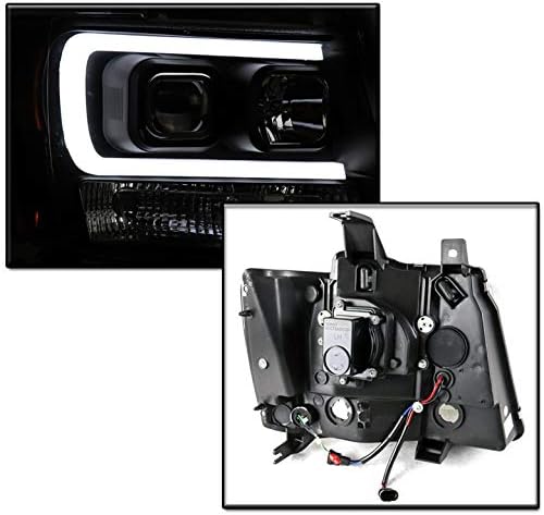 ZMAUTOPARTS za 2007-2013 Chevy Lavina/Suburban / Tahoe LED DRL Crni projektor farovi sa 6,25