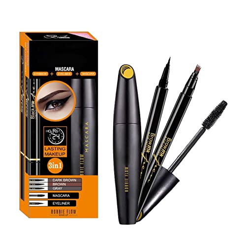 Maskara Eyeliner Set šminke za oči vodootporna tečna olovka za oči pečat maskara crna volumen