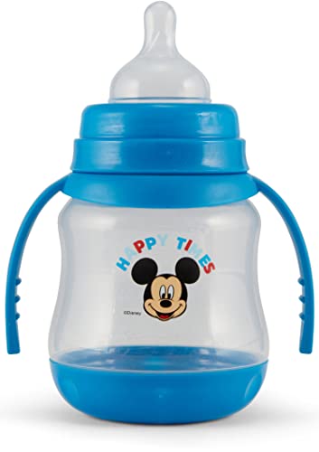 Disneyjeve bočice za bebe od 2 pakovanja od 7 unci sa otiscima likova i poklopcima u boji sa dvostrukom ručkom-bez BPA i lako se čiste