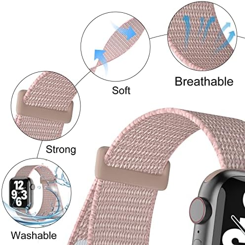 Najlonske sportske trake kompatibilne s Apple Watch Band za žene muškarci, rastezljive elastične