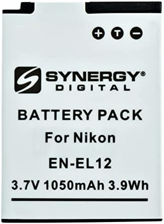 Sinergija digitalna baterija fotoaparata, kompatibilna sa Pearstone Enel12 litijum-jonska baterija - punjivi ultra visoki kapacitet - zamjena za Nikon EN-EL12 bateriju