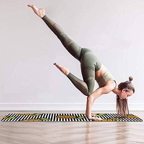Unicey debela neklizajuća Vježba & amp; fitnes 1/4 prostirka za jogu sa voćnim voćem sa prugama za Yoga Pilates & fitnes vježbe na podu