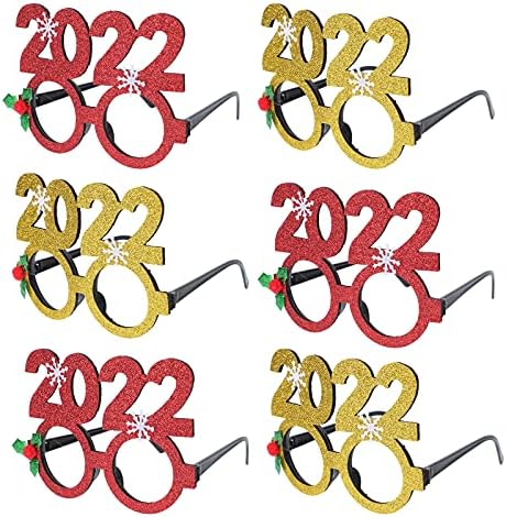 Galpada sretna novogodišnja ukrasi 6pcs Nova godina 2022 naočale smiješne kreativne naočale Decor party kostim