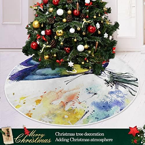 Oarencol akvarel butterfly bandelion božićna suknja 36 inčni Xmas Holiday Party Tree Detaos