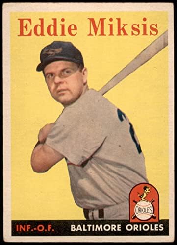1958 TOPPS 121 Eddie Miksis Baltimore Orioles Dean's Cards 2 - Dobri oriole