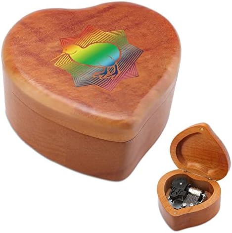 Kiwi Bird Heart Music Box Drvene muzičke kutije Najbolji poklon za godišnjica božićnog rođendana