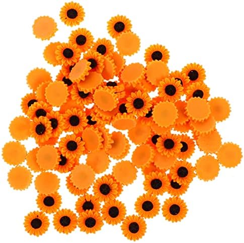 ALREMO XINGHUANG-100pcs smola cvijet čari Daisy suncokret Flatback zanati nakit perle uljepšavanje