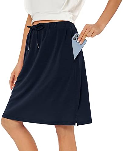 Teniska suknja za žene sa džepovima Atletska skirt rastegnuta dužina koljena Golf High Squik suknje kratke hlače