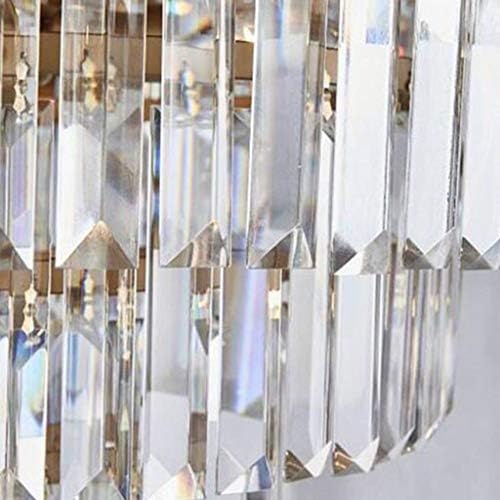 Luster Zhyh Zlatni kristal, metalne retro pravokutne svjetiljke za trpezariju, spavaću sobu, radu i dnevni boravak