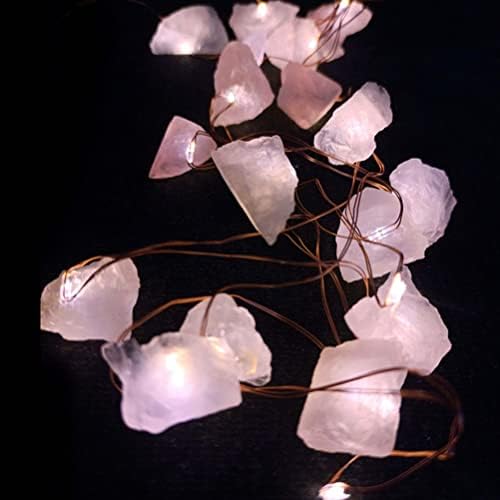 Aolyty Crystal LED svjetlosni ukrasni ukrasni, akumulatorski niz vijukovnih svjetala prirodne kristalne