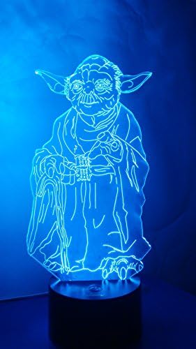 Master Yoda 3D Night Light LED Illusion Lamp noćni stol Tabela Lamp, Loveboat 7 svjetla za promjenu boje sa akrilnim ravnim & amp; ABS baza & USB punjač kao kućni dekor i najbolji poklon