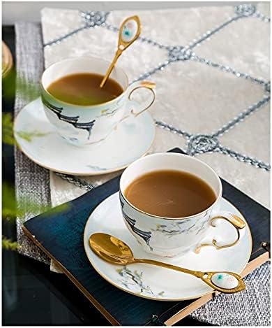 Šalica kafe kineska keramička kupa za kafu sa držačem za čaša Početna Creative Cup kafe Nova kineska kost Kina Moderna popodnevna čaša i kockice za piće za kavu, čaj, sok, kakao