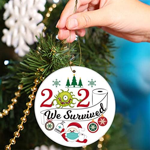 Wavvter 2020 ukras za božićnu jelku | slatka maskirana božićna jelka viseća dekoracija | smiješni Karantenski poklon za prijatelje i porodice, uspomena | ukras za pamćenje ove godine!