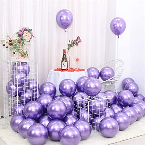 62pcs metalik ljubičasti lateks baloni razne veličine hromirani balon 12/10/5 inčni helijum