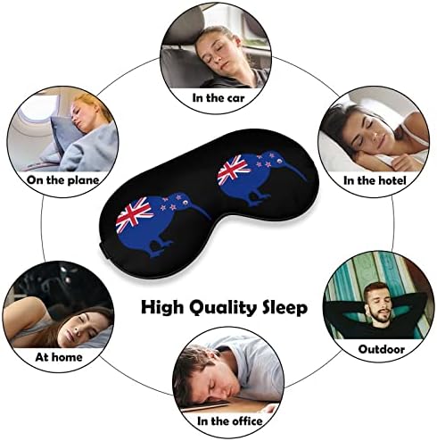 Novozelandska zastava Kiwi maska ​​za oči za spavanje za spavanje sa podesivim blokovima kaiševa svijetlo treperenje