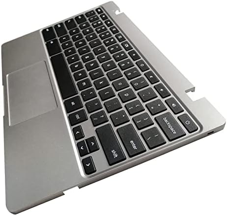 Rinbers Laptop Palmrest gornji slučaj sa američkom tastaturom i touchpad montažom zamjena za Samsung Chromebook 4 XE310XBA XE310XBA-K02 BA98-01976A BA61 - 03989A-Silver
