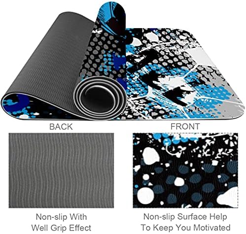 Siebzeh Football Pattern Premium Thick Yoga Mat Eco Friendly Rubber Health & amp; fitnes non