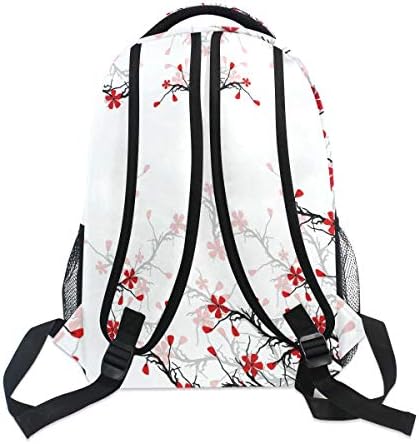 Alaza japanska cvijet trešnje Sakura Veliki ruksak za djevojke Dječje škole Žene personalizirano prijenosna iPad tablet Travel School Bag s više džepova za muškarce Žene College