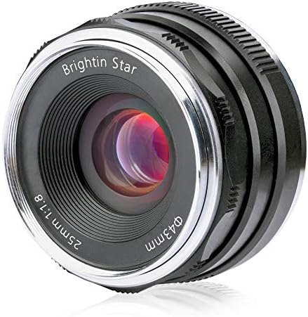 Brightin Star 25mm F1.8 širokougaoni ručni fokus Prime objektiv za Fujifilm XF-Mount kamere bez ogledala - APS-C MF fiksni objektiv velikog otvora blende, pogodan za XT5, XT4, XT30, XPRO3/2, XT200, XS10, XA7, XE4/2, XH1/2